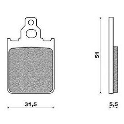 PASTIGLIE FRENO ANTERIORI/POSTERIORI CAGIVA-ITALJET-PIAGGIO