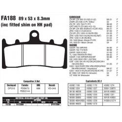 PASTIGLIE FRENO ANTERIORI KAWASAKI ZX 6R 600 NINJA SUZUKI GSXR 1000