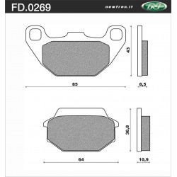 PASTIGLIE FRENO ANTERIORI/POSTERIORI KYMCO AGILITY 50 2T 4T R16 AGILITY 125 150 R16