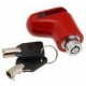 LUCCHETTO BLOCCA DISCO PICCOLO DI COLORE ROSSO PER SCOOTER MOTOCICLI