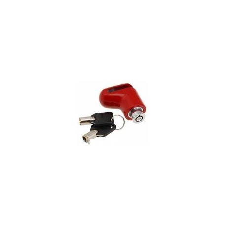 LUCCHETTO BLOCCA DISCO PICCOLO DI COLORE ROSSO PER SCOOTER MOTOCICLI